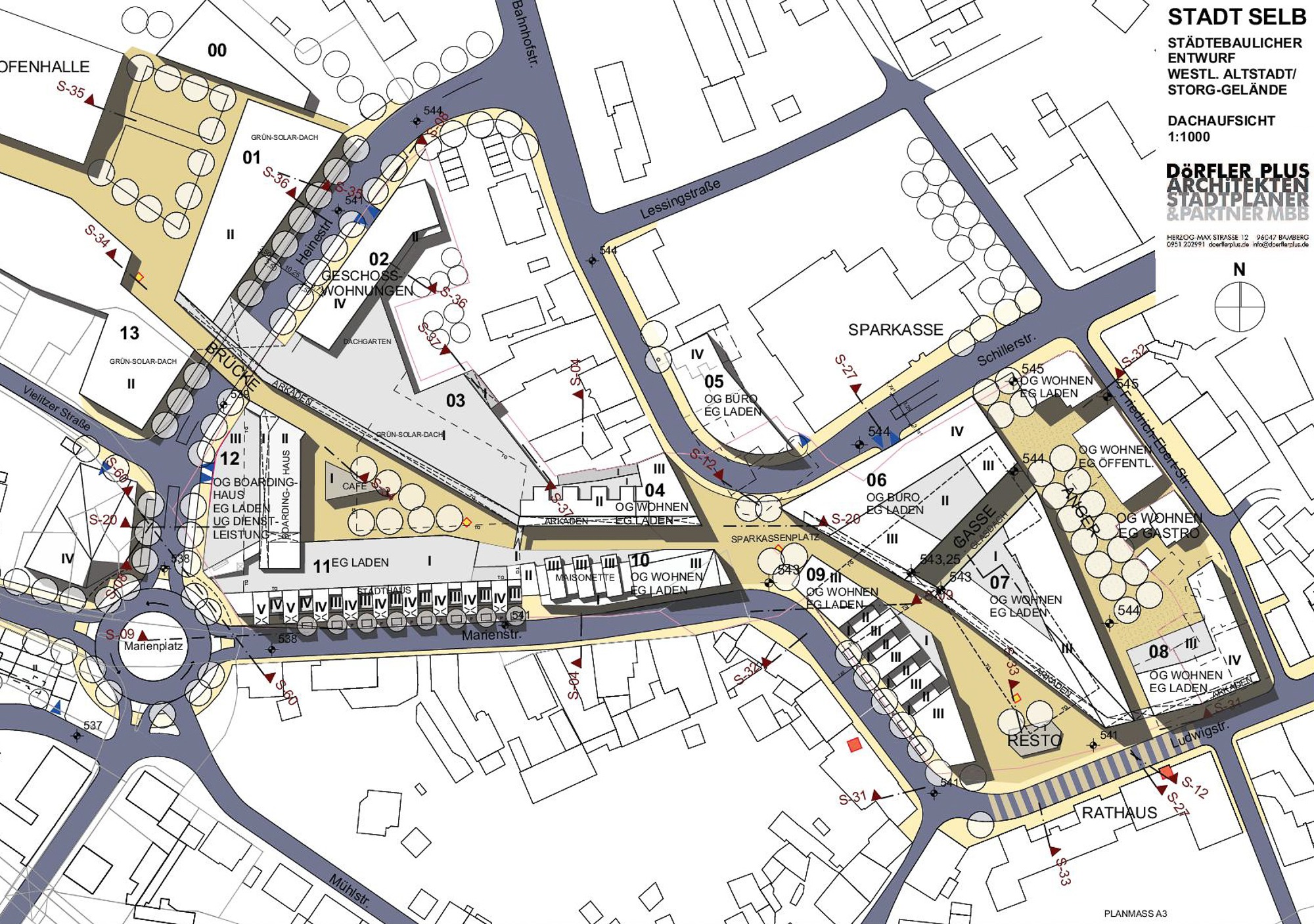 Stadtentwicklung Bayern - Reviatalisierung Leerstand - Aufwertung - Stadtentwicklung - Outletcenter Fußgängerzone Selb - Urbane Mischung Stadtplanung Gewerbe Einzelhandel mit Wohnbebauung